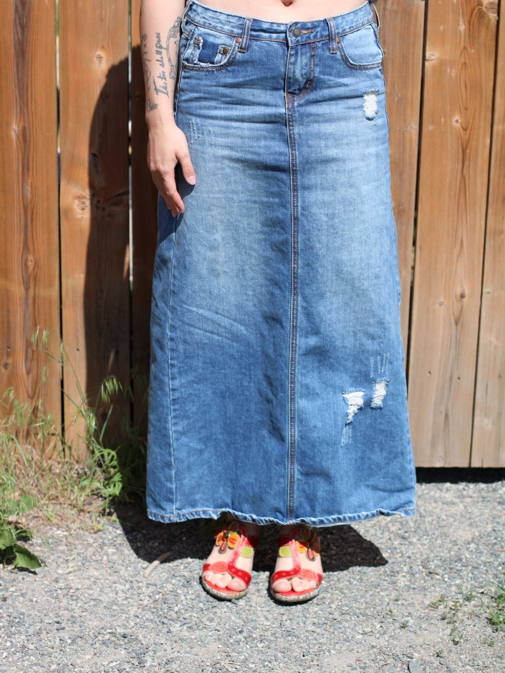 Vintage 90’s Y2K Stetson denim long skirts for women size 4